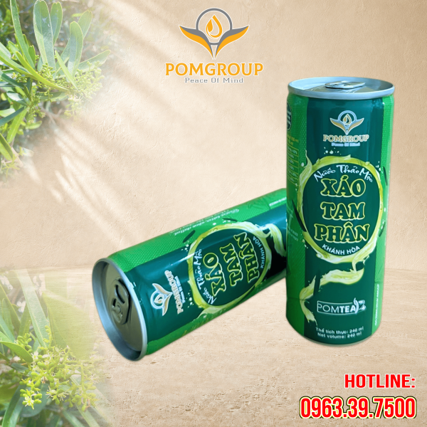 Trà Thảo Mộc XÁO TAM PHÂN Lon 240ml (Đường ăn kiêng)