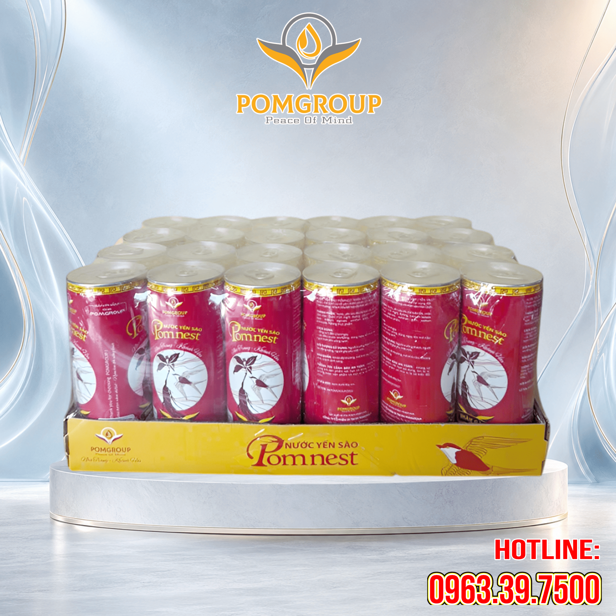 Nước Yến Sào Pomnest Lon 240ml (Nhân sâm) 24 lon/khay