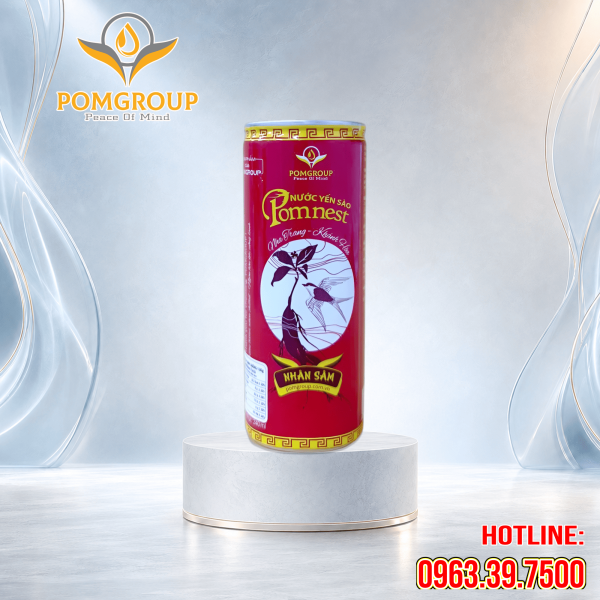 Nước Yến Sào Pomnest Lon 240ml (Nhân sâm)